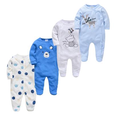 China Baby Boy Cartoon Cotton Clothes Baby Casual Romper Wholesale Newborn Casual Long Sleeve Romper for sale