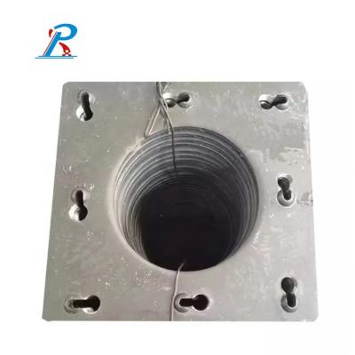 China Modern 12 mm End Prestressed Concrete Steel Plate Clamp For Making Prestressed Concrete Pole for sale