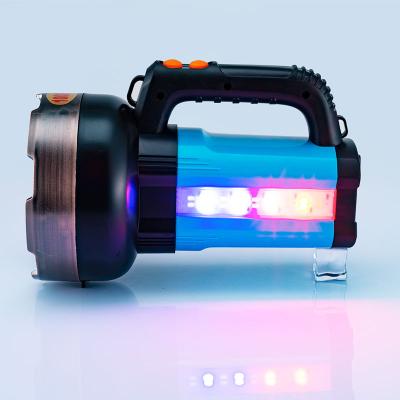 China Handheld ABS Patrol Flashlight LED Portable Long Range Searchlight With COB Light Hunting Torch Light Long Distance for sale