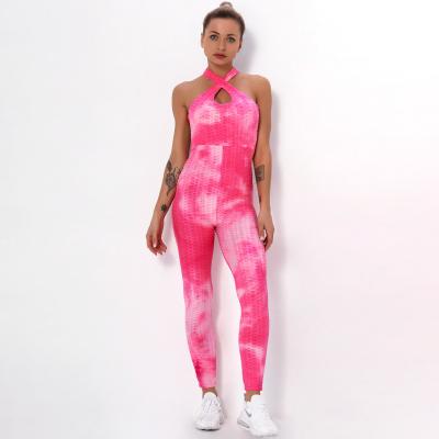 China Wholesale Women's Workout Wear Breathable Jumpsuit Kit Seamless Women Yoga Tights Gym Set Sports Bar Set OEM Sexy Strapless Uniform for sale