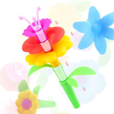 China Safe to Play Diy to Assemble Building Block Toys Dream Garden Flower Educational Toys for sale