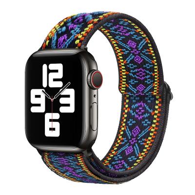 China 2021 Popular New Ethnic Fabric For Apple Watch Band 1/2/3/4/5/6/SE Series High Quality Apple Watch Bands for sale