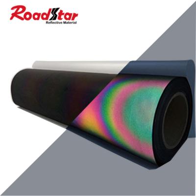 China Heat Reflective Vinyl Rainbow Raw Material Eco-friendly Transfer Material For Garment Making for sale