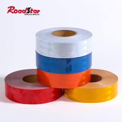 China Untearable PET Truck Reflective Sticker Prismatic Reflective Tape For Trailer for sale