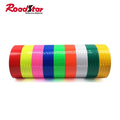 China Custom Cars Safety Reflective Tape Stickers For Helmet PVC Honeycomb Tape Reflective Sticker Self Adhesive Warning Device For Trucks for sale