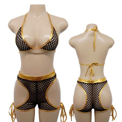 China Popular Ailangke Wholesale Custom Design New Arrival Shiny Gold Border Performance Wear for sale