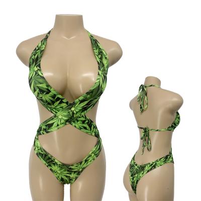 China Wholesale Hot Sellers Ailangke Newcomer Green Leaf Performance Exotic Dance Prop Etsy Wear for sale