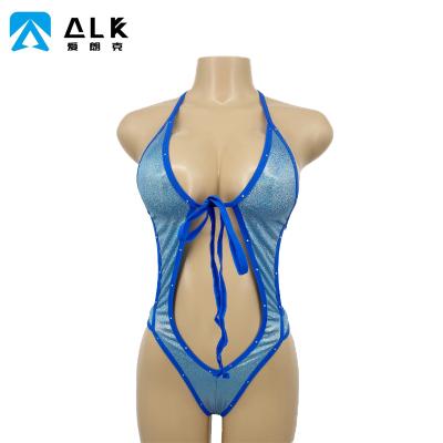 China Ailangke Dancewear Exotic Custom Logo Wholesale Rhinestone Stripper Outfit Brass Pole Dance Sets for sale