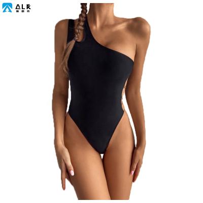 China Ailangke Breathable Women Swimwear Custom Wholesale Screen Printing Beachwear China Swimwear Manufacturers for sale