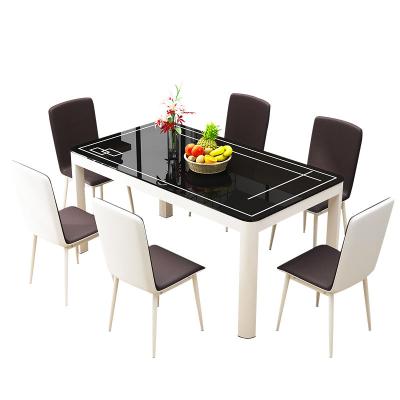 China Wholesale Cheap Wholesale Metal Foldable Legs Glass Sink Restaurant Designer OEM Dining Table Glass Top Restaurant for sale