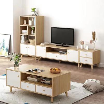 China Foldable High Quality MDF TV Stand Modern Multifunctional Living Room TV Cabinet TV Table Combination for sale