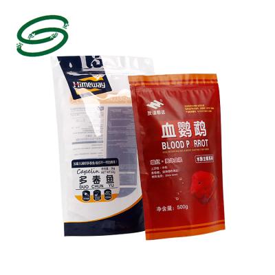 China Customized Food Stand Up Dry Food Packaging Bag Fish Food Packaging Bag With Zipper for sale