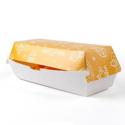 China Recyclable Logo Burger Fried Roast Chicken Nesting Custom Nugget Wing Box Fast Foods Take Out Paper Wrapper Hot Fast Donut Lunch Box for sale