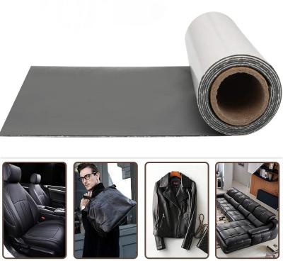 China Waterproof Same As Amazon 12*48 Inch PU Leather Repair Tape Self Adhesive For Sofas, Seats, Car Interiors for sale