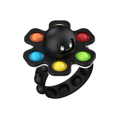 China 2022 Funny Educational Toy Products Antistress Stretching Person Toys Octopus Adjustable Face Push Bubblet Jumping Person Spinner Bracelet for sale