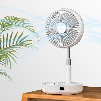 China Easy Portable Floor Fan Floor Folding Storage Desk Cordless Outdoor Wireless Telescopic Charging for sale