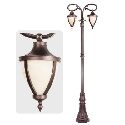 China High Quality Outdoor Decorative Antique Cast Aluminum Single Head Double Arms Triple Arms Street Light Post Led Garden Post for sale