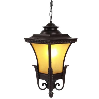 China Vintage Outdoor Pendant Style Factory Sale Garden Lights E27 Aluminum Outdoor Glass Pendant Lamp Chandelier for sale