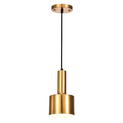 China Modern Office Style Gold Color E27 Indoor Hanging Light , Dining Room Pendant Lamp for sale