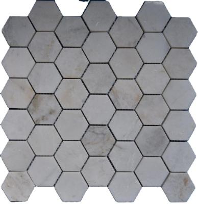 China CLASSIC Natural Hexagon Design Marble Stone Back Splatter Wall Mosaic Tile for sale