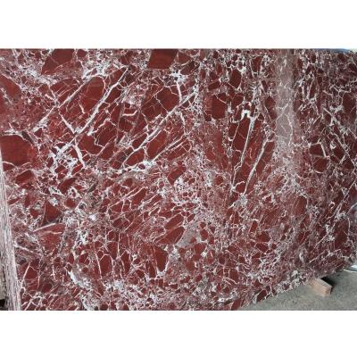 China 2021 Farmhouse Flooring Red Marble Floor Walling Stone Slab Tile 2cm 3cm Thick for sale