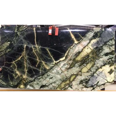 China 2021 Modern Forest Green Marble,Indian Green Marble Price,Botanical Green Marble Tile Green for sale