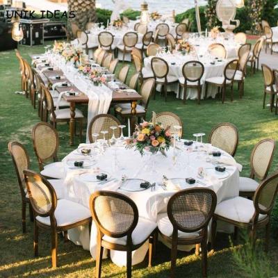 China Hall Wedding Banquet Chairs For-Mietrunde Cane Back Wooden Louis 50x55x91cm zu verkaufen