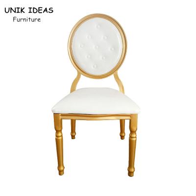 China Partei-Hall Wedding Banquet Chairs Rental-Buckel-Restaurant-Gold 38x40x93cm zu verkaufen