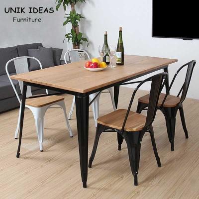 China 90 X 90 4 Seater Retro Industrial Vintage Kitchen Table And Chairs Metal for sale