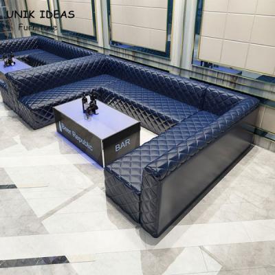 China De symmetrische U-vormige Teller van de het Fluweelbar van Sofa Sectional Living Room Microfiber van de Clubzitkamer Te koop