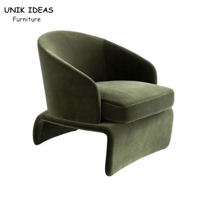 China Groen de Zitkamer Italiaans Ontwerp 75x82x69cm van Sofa Single Seater Armchair Velvet Te koop