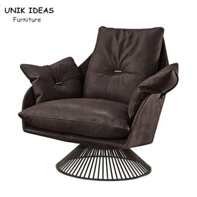 China Única cadeira de giro luxuosa Sofa Armchair Comfortable Leather Leisure de Seater à venda