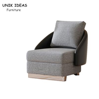 China Zwart Grey High Back Single Seater Sofa Wingback Accent Chair Gray het Italiaans 78cm Te koop