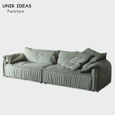 Cina Gray Green Blue Living Room Sofa Couch Velvet Big Sofa sezionale ha messo 2650mm in vendita