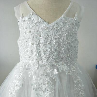 China Professional Manufacture Sleeveless Cheap White First Dress for First Holy Communion and Bridesmaids Dresses for sale