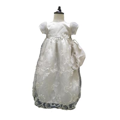 China Factory Made Breathable Lace Baby White Christian Dresses Baptism Dresses Various for sale