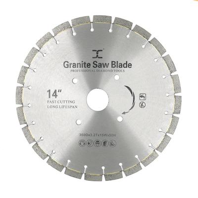 China High performance cutting 14 inch granite saw blade. diameter 350mm for quick cut andesite basalt volcanic rock marble and sandstone for sale