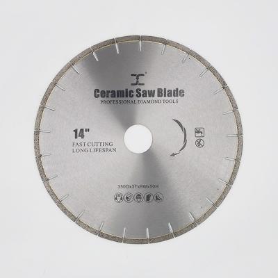 China High Performance Cutting Fast Cutting Diameter 350x50mm Diamond Saw Blade For 14 Inch Micro Granite Crystal Composite Stone Ceramic Tile for sale