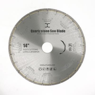 China High Performance Cutting Fast Cutting With Low Noise Diameter 14inch 350mm Diamond Segmented Saw Blade For Quartz Stone Engineered Quartz Sharp Long Life for sale