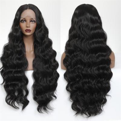 China Wholesale Synthetic Body Wave Wigs Lace Front Swiss Synthetic Lace Front Box Braided Front Wigs With Baby Hair Transparent Glueless Hd for sale