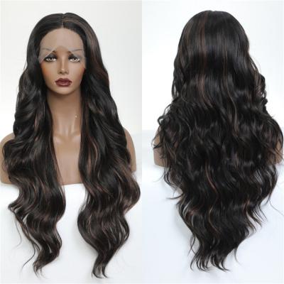 China Wholesale Body Wave Cheap Colored Hd Natural Loose Deep Wave Lace Front Synthetic Hair Wigs Smooth Soft Synthetic Heat Resistant Fiber for sale