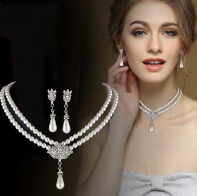 China New 2021 BOHEMIA Christmas Customizing Jewelry Pearl Necklace Pearl Jewelry And Earrings Women 18K Gold for sale