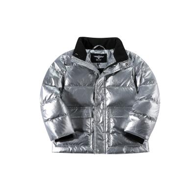 China Sustainable White Puffy Down Jacket For Boys for sale