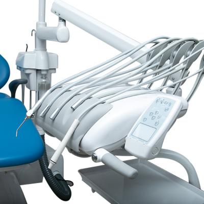 China Cheap price ALG122 metal integrated dental chair with automatic cuspidor flow and cup filer sensor control system for sale