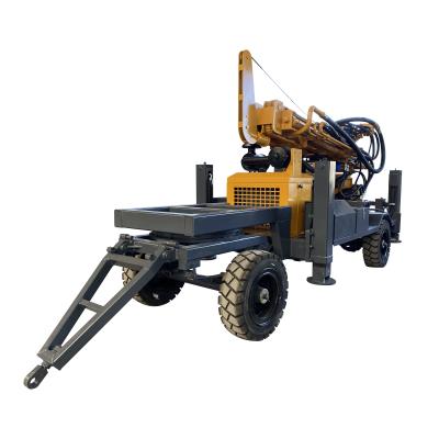 China Industrial Water Well Drilling Equipment , Trailer Mounted Drill Rig 260m Depth for sale