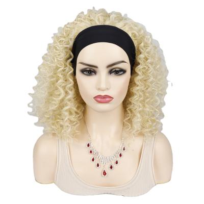 China European and American small curly short curly hair African half headband wig headwear wig high quality for sale