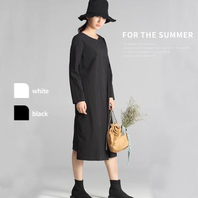 China Wholesale Breathable One Piece Women Long Loose Casual Outfits Shirt Dress for sale