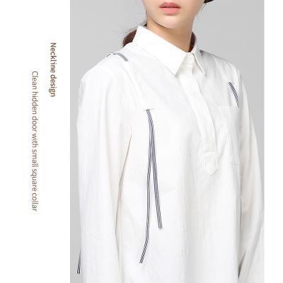 China Wholesale Breathable Casual Cotton Long Sleeve Shirt Top Quality Fashion Streetwear Loose Oversized Blouse Women for sale