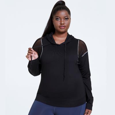 China Active Wear Lulu Eco Fitness Yoga Wear Breathable Recycled Loose Hoodies Women Sports Sleeve Long Top for sale