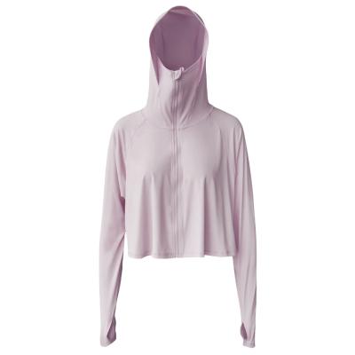 China Breathable Firm Customized Long Sleeve Active Women's Yoga Hooded Tank Simple And Comfortable for sale